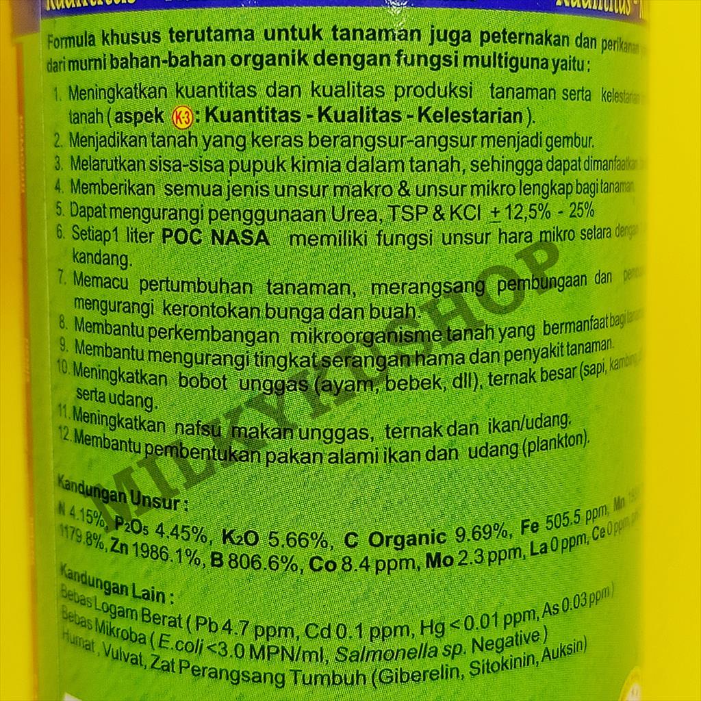 POCNASA 250 CC NASA KEMASAN PABRIK PUPUK ORGANIK CAIR