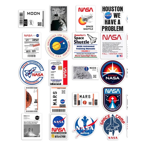 A135 STICKER 10PCS (NASA) anti air notebook scrapbook label tempel motif kartun superhero super hero unik lucu atk alat tulis kantor murah viral termurah kartun komputer leptop handphone hp smartphone koper laptop tembok kulkas disney anime