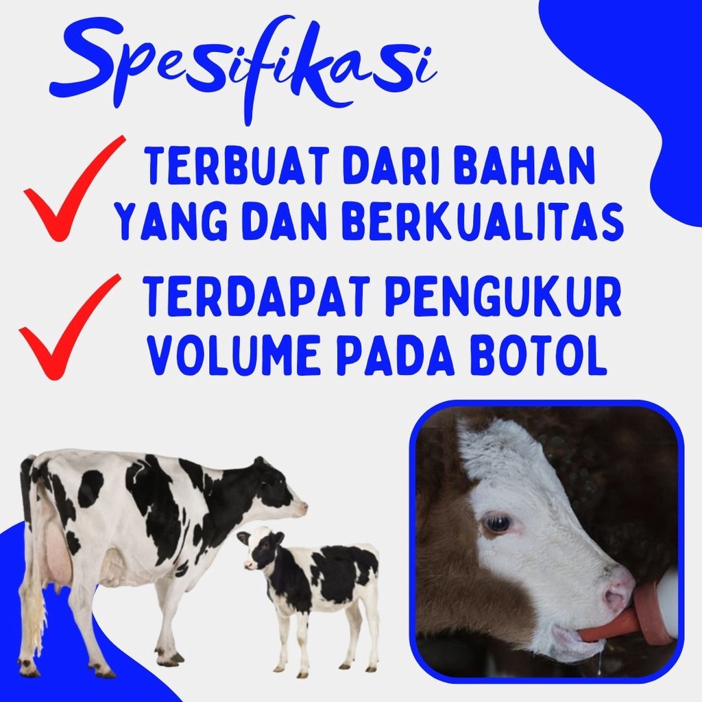 Dot Silikon Botol Pedet Untuk Sapi Anak Sapi 650ml FEZONE