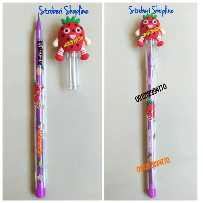 

Pensil Strawberry (Bisa di Refill/isi Ulang)