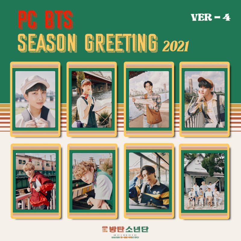 BANGTAN PHOTO CARD SEASON GREETING 2021 (1 Set 8 pcs) unofficial