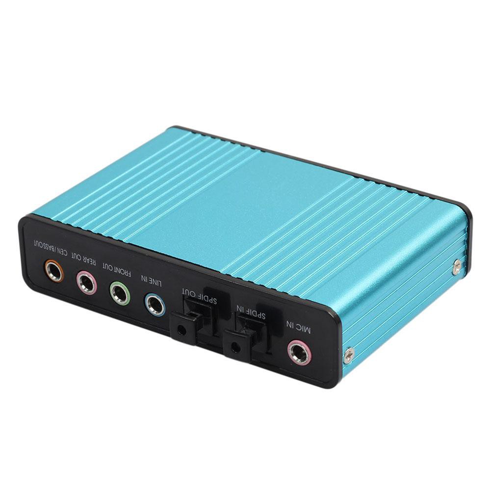 USB 6 Channel 5.1 External Optical Audio Sound Card for Notebook PC