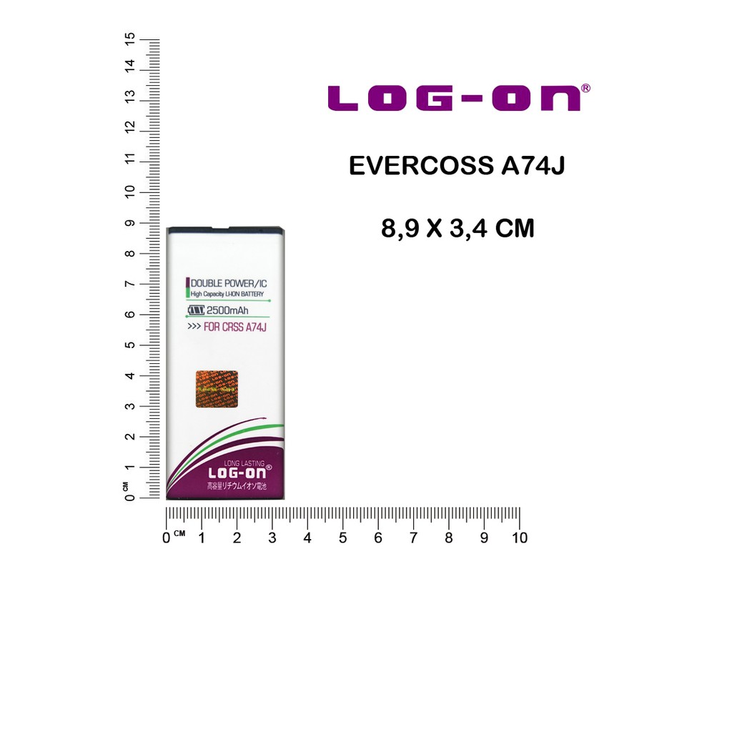 BATERAI EVERCOSS A74J JUMP T4 - LOG ON DOUBLE POWER BATTERY