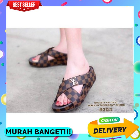Zs274 Sandal Wanita Wedges Populer Casual Kekinian Terbaru Import Murah Sendal Calbi Untuk Ibu Dan C