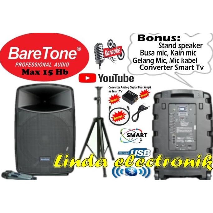 speaker meeting wireless baretone max15 hb max15hb max 15hb 15 inch