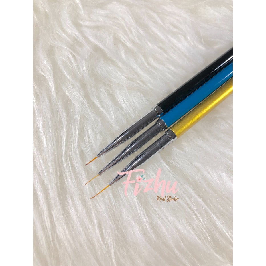 kuas nailart / brush nailart / detailing brush / line brush 1set 3pcs