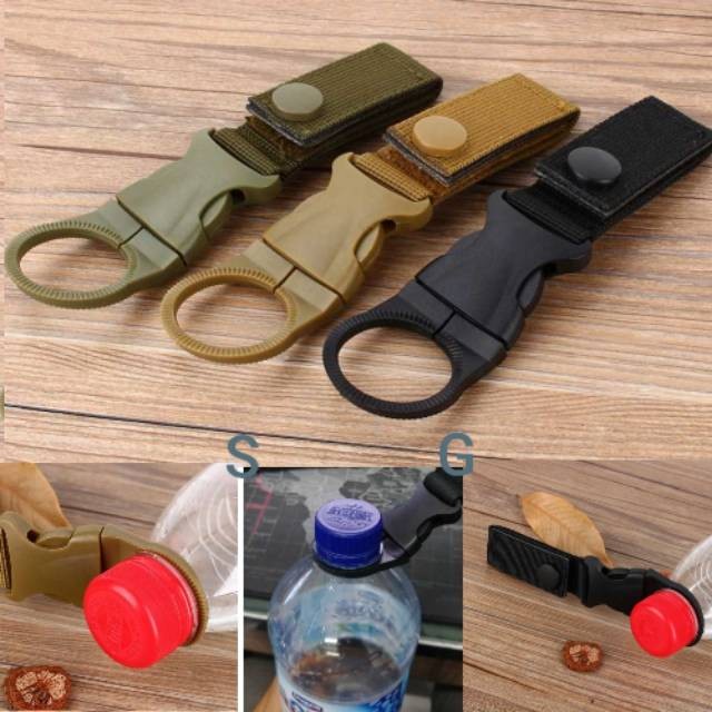 Gantungan Botol Air Carabiner Water Bottle Hook Nylon Multifungsi