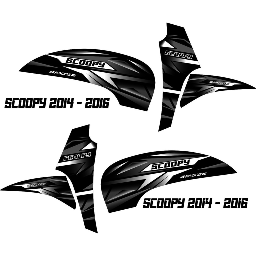 STICKER SCOOPY MOTIF RACING BUAT MOTOR SCOOPY FI 2014-2016 SPORTY VARIASI STIKER STRIPING CUSTOM