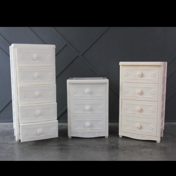 Mah Laci Plastik 5 Susun/Locker Gajah - Putih