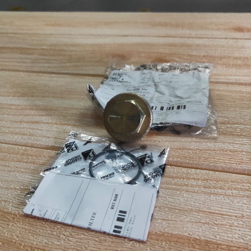 baut oli bawah vespa matic + seal ring