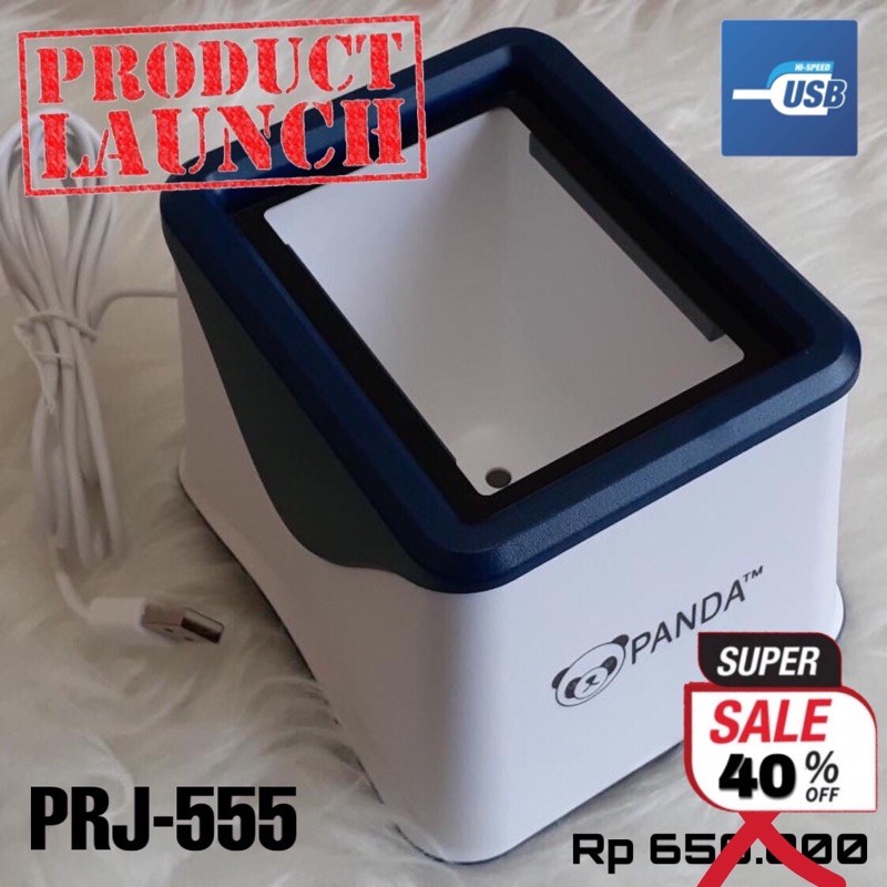 2D Omni QR code Barcode Scanner PANDA PRJ-555 Payment Box - Scanner Dana - USB