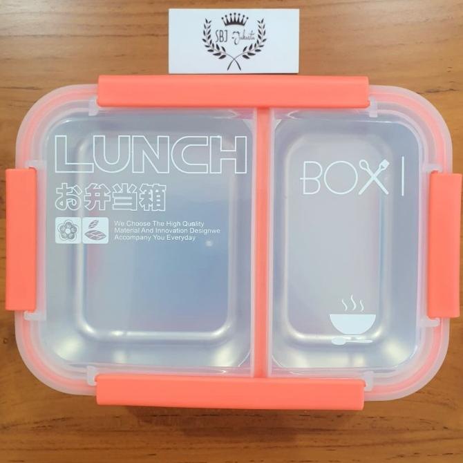Kotak makan Anti bocor Lunch Box Double Layer STAINLESS STEEL 1500 ml