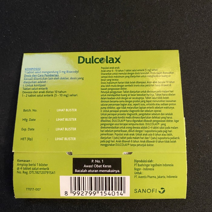Dulcolax tablet 1 lembar isi 4