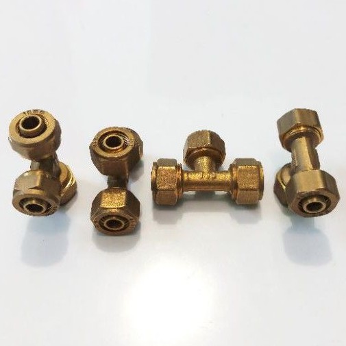 TEE SAMBUNG 1/2&quot; KUNINGAN UNTUK SAMBUNG PIPA AIR PANAS (MALE TEE)
