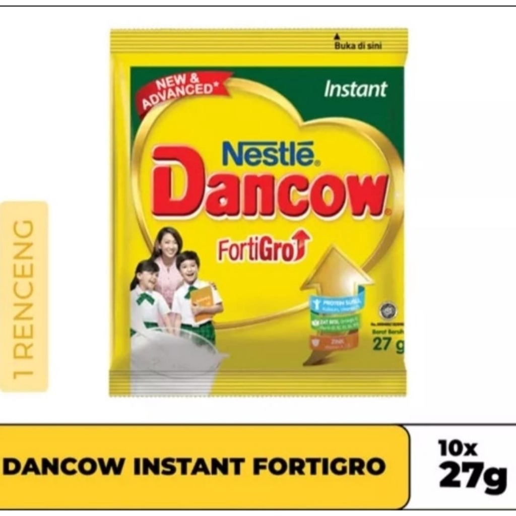 

NESTLE DANCOW FORTIGRO SUSU BUBUK INSTANT 27GR X 10 PCS, U MAKANAN DLL