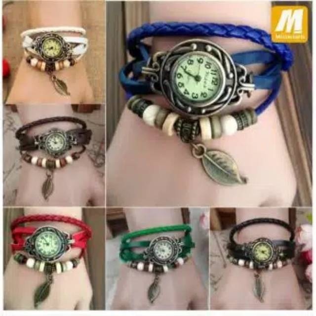 Jam Tangan Tali Gelang Tribal Vintage Etnik - Jam etnik -Jam tribal