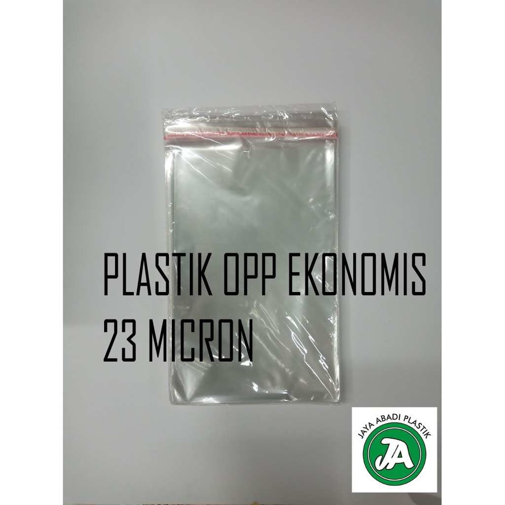 

14 x 25 cm Plastik OPP Ekonomis Lem/Seal 23 Micron Isi 100 LBR