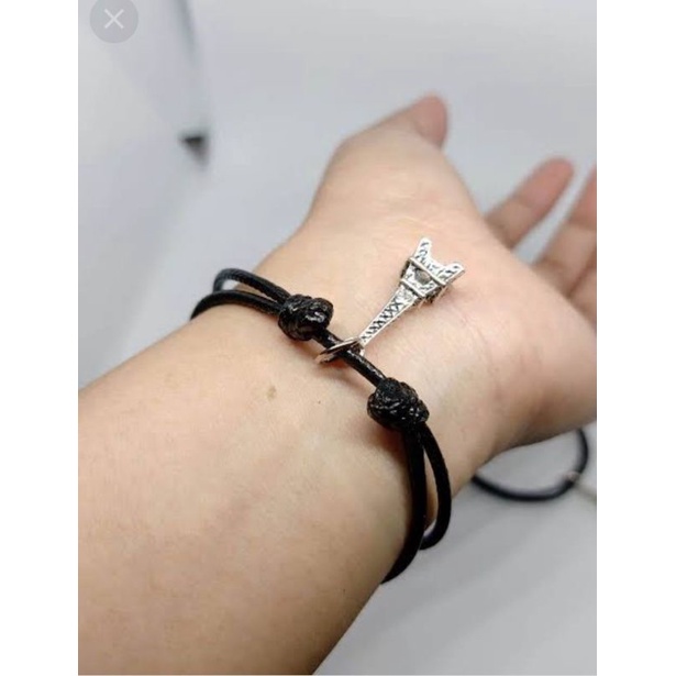 [COD]SEPASANG GELANG MAGNET LIONTIN EIFFEL TOWER/GELANG PERSAHABATAN FREE BOX