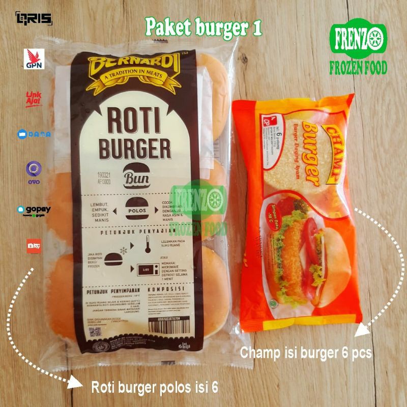 

Paket Burger 1 (Roti Polos + Champ Burger)