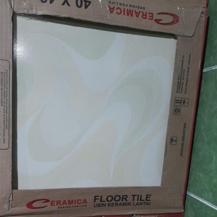 Kekinian Keramik Lantai 40X40 COLUMBIA YELLOW KW-A CERAMICA .,