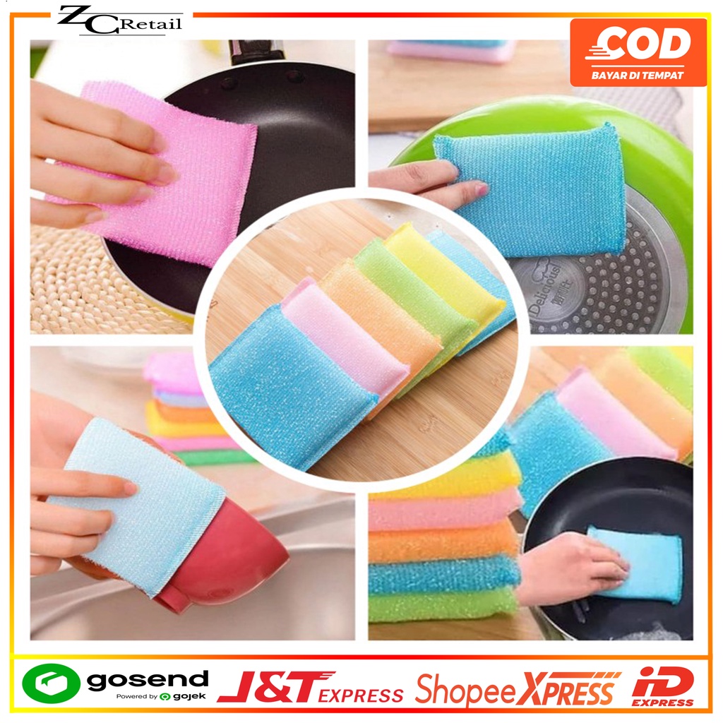 SPON SPONS BUSA SPONGE CUCI PIRING WARNA SERBAGUNA CUCI PIRING GELAS SENDOK PANCI GARPUMANGKOK