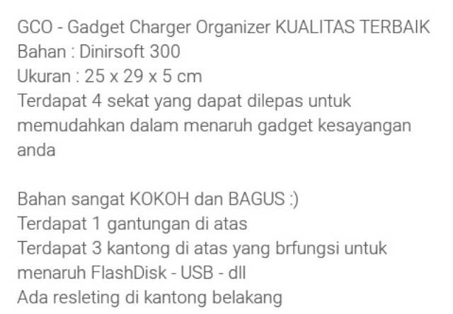 GCO (Gadget Carger Organizer)