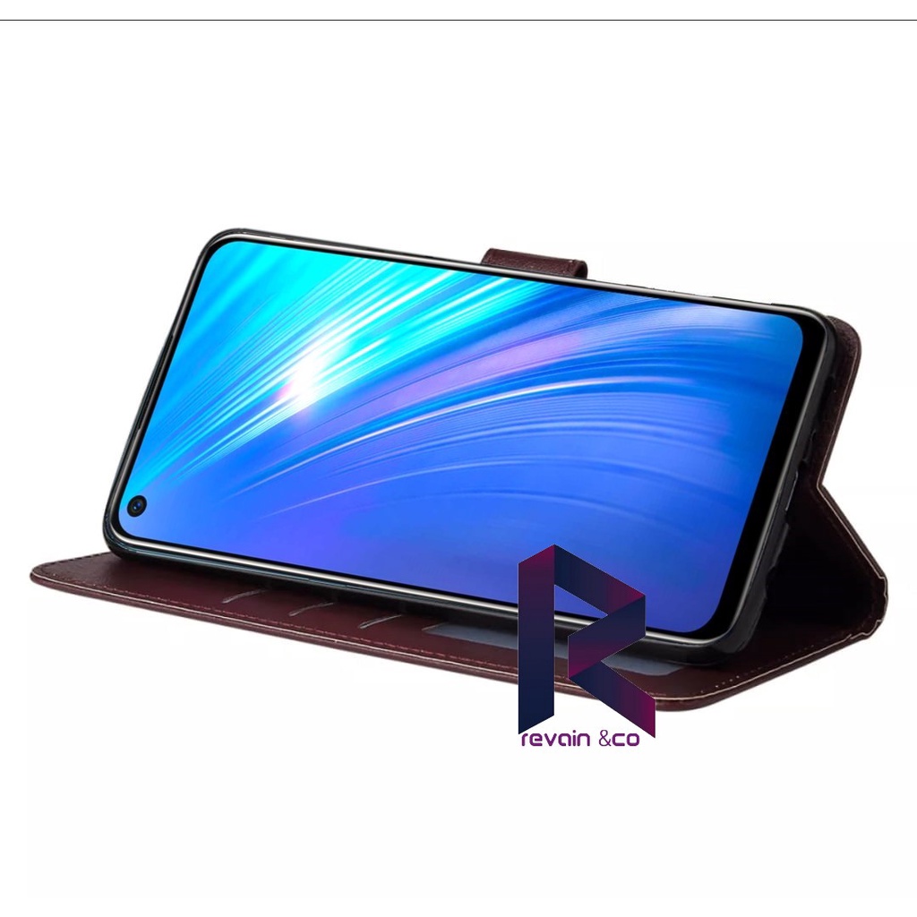 NEW REALME 9i CASE FLIP WALLET LEATHER KULIT PREMIUM SARUNG BUKA TUTUP FLIP CASE REALME 9i