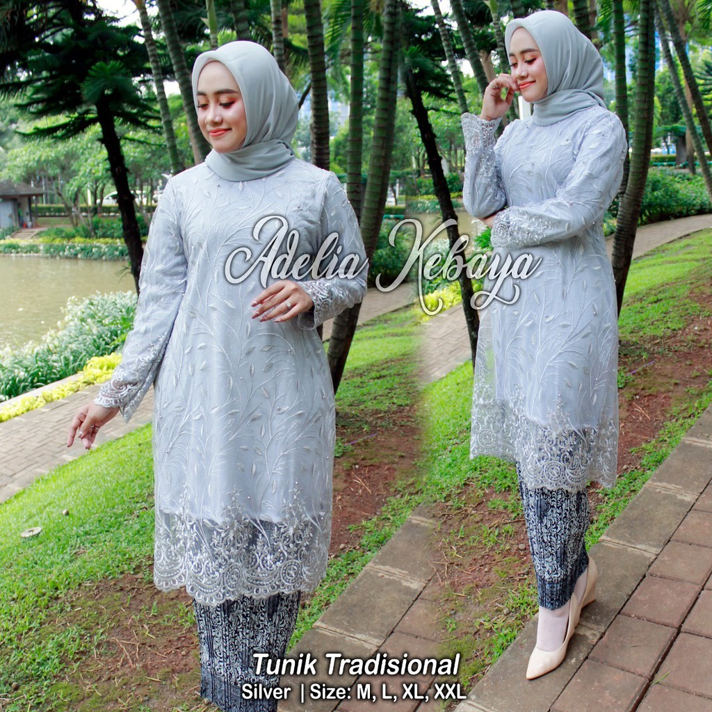 Setelan Kebaya Modern Tille Putih dan Warna Lain nya