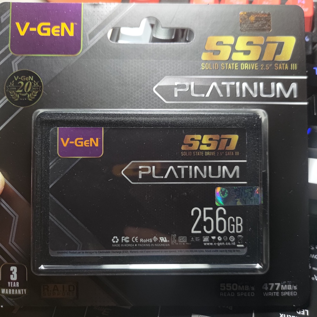 SSD V-gen Vgen 256gb SATA resmi