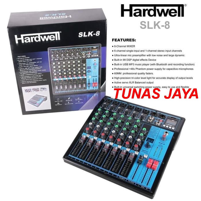 Mixer Audio 8 Channel Hardwell SLK-8 SLK8 SLK 8 Original