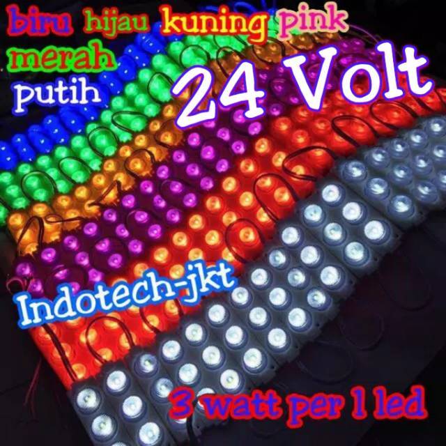 Lampu Led Kolong Truk Bis 24 Volt 3 Mata 3 Watt Dijamin Terang