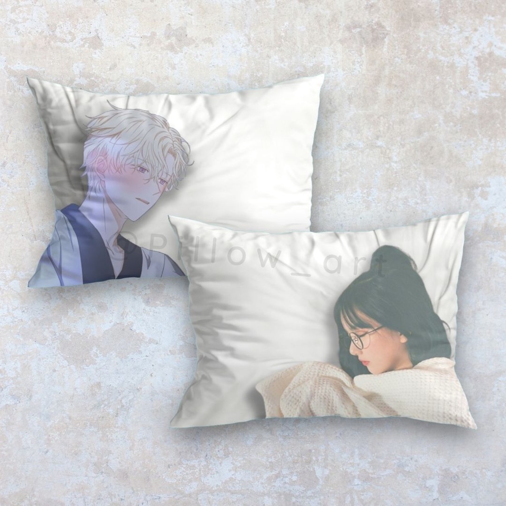 Pillowart - Bantal Halu Custom / Bantal Foto Wibu / Anime / Kpop Ukuran 60 x 40 cm - ART014