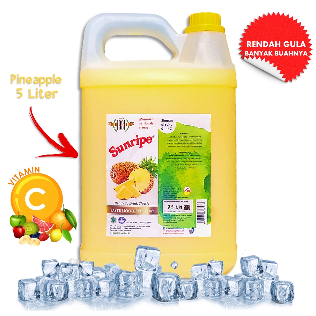 

Jus Buah Nanas - Pineapple Juice SUNRIPE 5 Liter