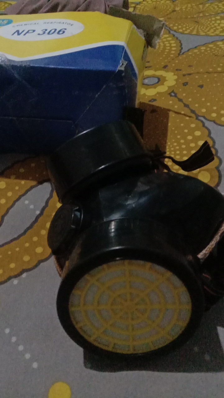 Masker Obat Double Np 306 / Tabung Ganda / Chemical Respirator