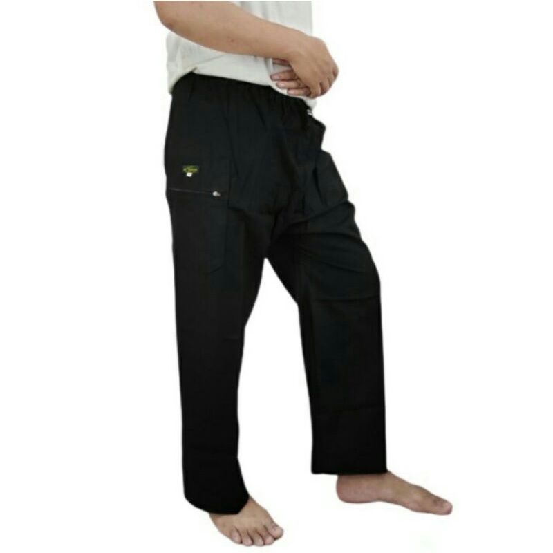 celana panjang pangsi sirwal dewasa katun drill premium putih hitam abu coklat biru tua navy sirwal 