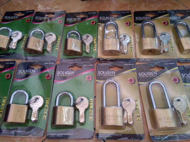 Gembok Soligen Per 40 Mm Pendek Kuningan Computer Key