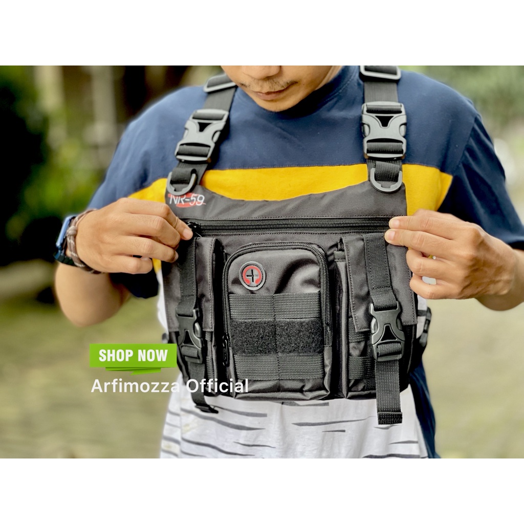 TAS DADA PRIA TACTICAL ORIGINAL NR-59 PREMIUM MODEL THREE POCKET / CHEST RIG BAG NR-59 ORIGINAL / CHEST BAG PREMIUM ORIGINAL NR-59