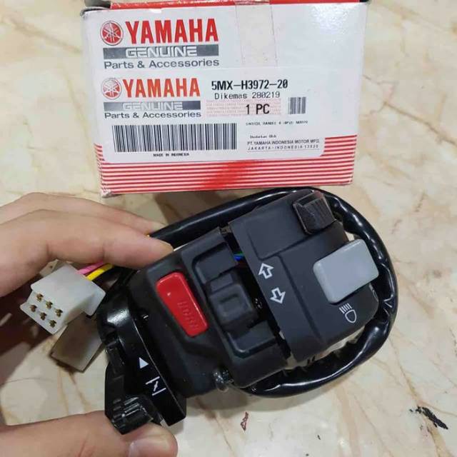 Saklar Dimmer Klakson Lampu Sein kiri - Nouvo Asli Yamaha 5MX-H3972-20
