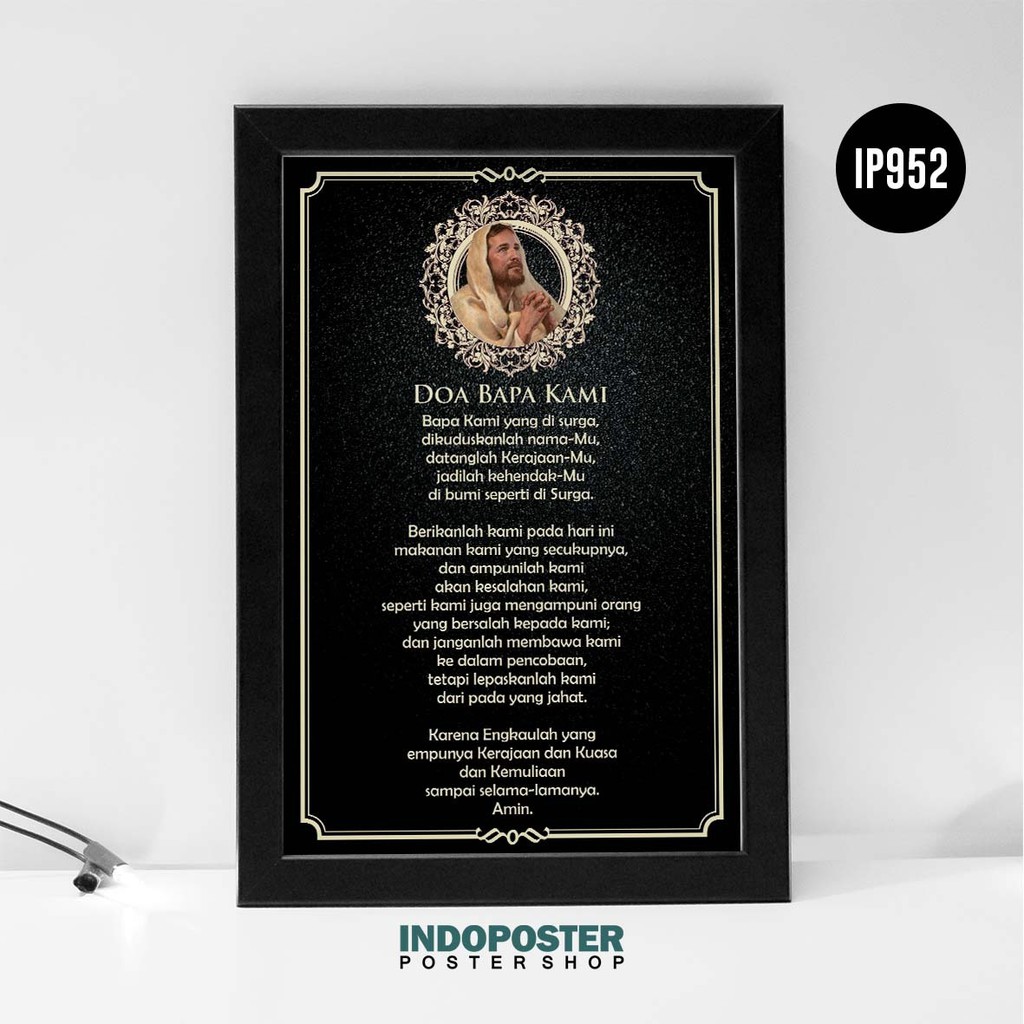 Poster Rohani Kristen Doa Bapa Kami Yesus