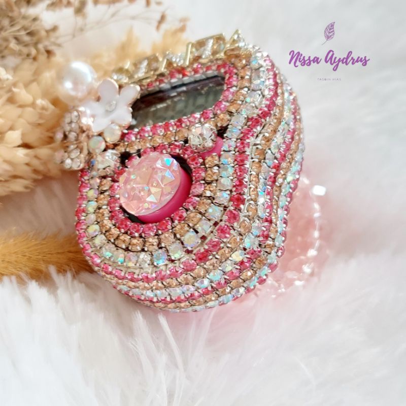 Nisa Aydrus - Fanta Rosegold Silver Tasbih Digital Premium Swarovski