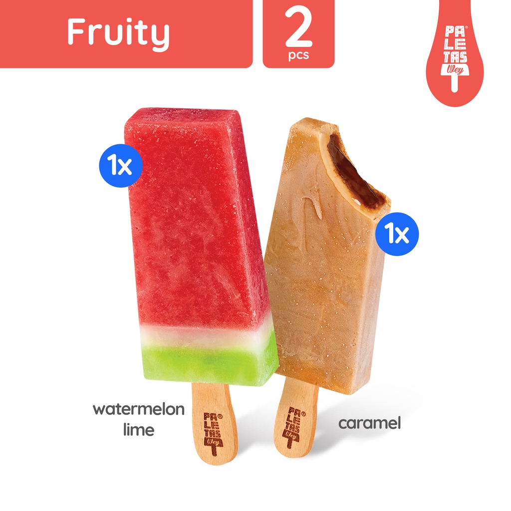 

Es Krim Paletas Wey 1 Pcs Caramel & 1 Pcs Watermelon Lime