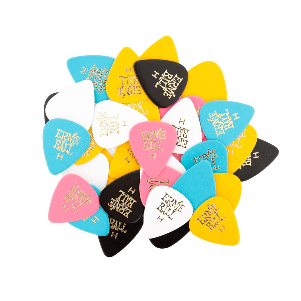 Ernie Ball Heavy Assorted Color Cellulose Picks  bag of 144 P09128