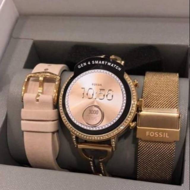 Jam tangan fossil set smartwatch rosegold gen 4