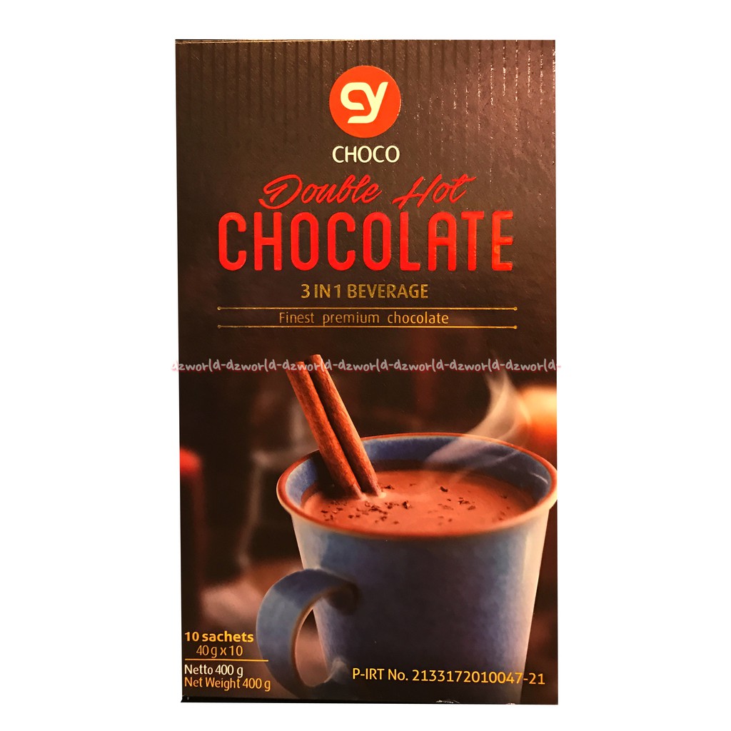 Choco Double Hot Chocolate 3 In 1 Beverage Minuman  Coklat Instan Isi 10 Sachet