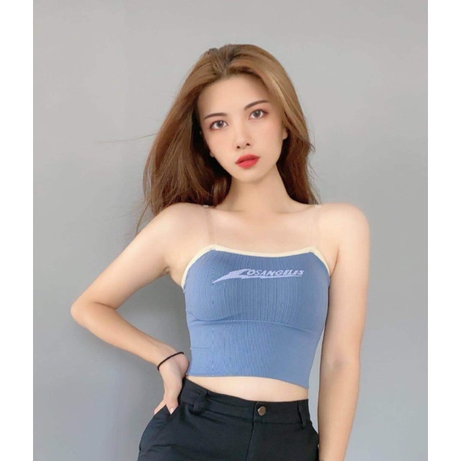 Tanktop 17 tank top atasan crop top strap transparan singlet camisol dengan cup bra pakaian dalam wanita-5