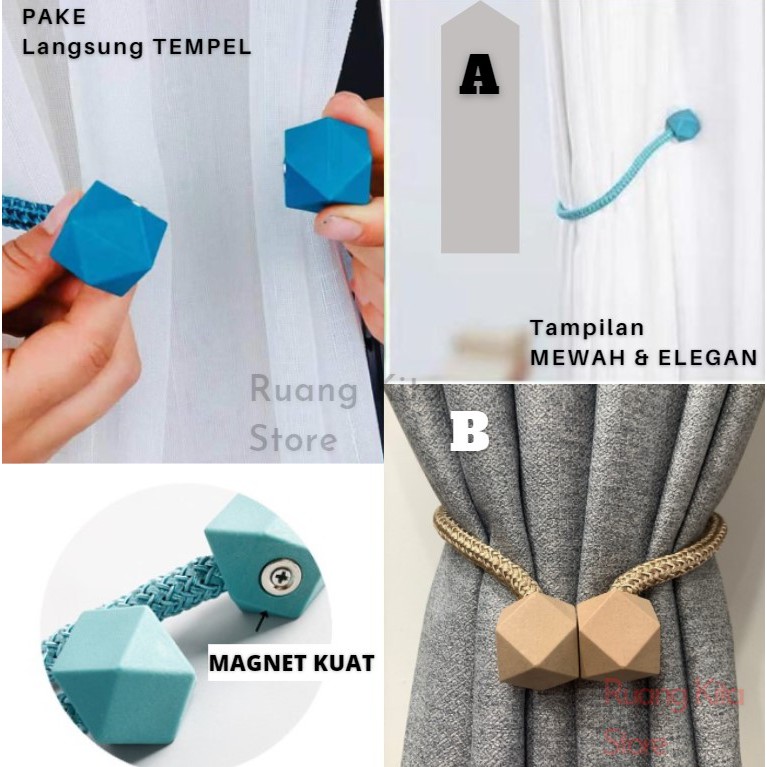 Tali gorden magnet mewah murah PRISMA / Pengikat gorden tali tassel