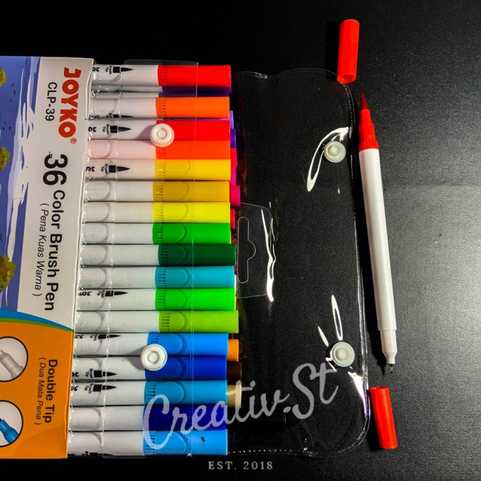 

Pendrawing- Joyko Brush Pen 36 Warna Brush Pen Clp-39 Set -Drawing-Pen.