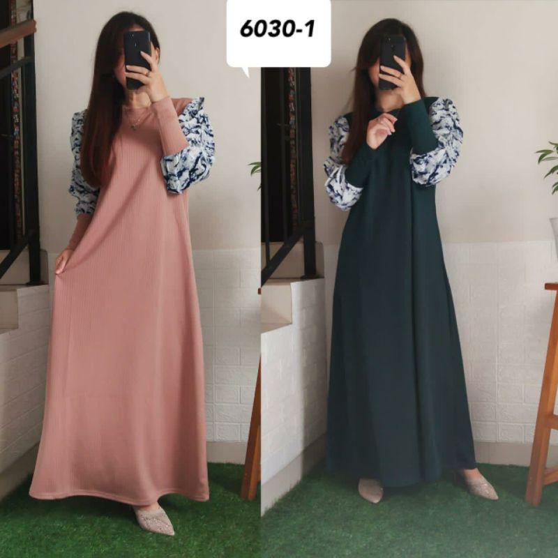 GAMIS RAJUT LENGAN BALON 6030-1