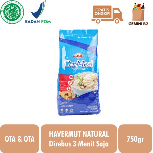 

Ota & Ota Havermut / Havermout Natural 750GR