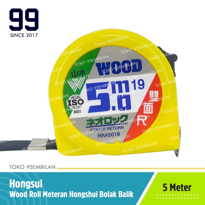 

Unik Meteran Wood 5m Hongshui Bolak Balik RRA5019 5 Meter High Quality Murah